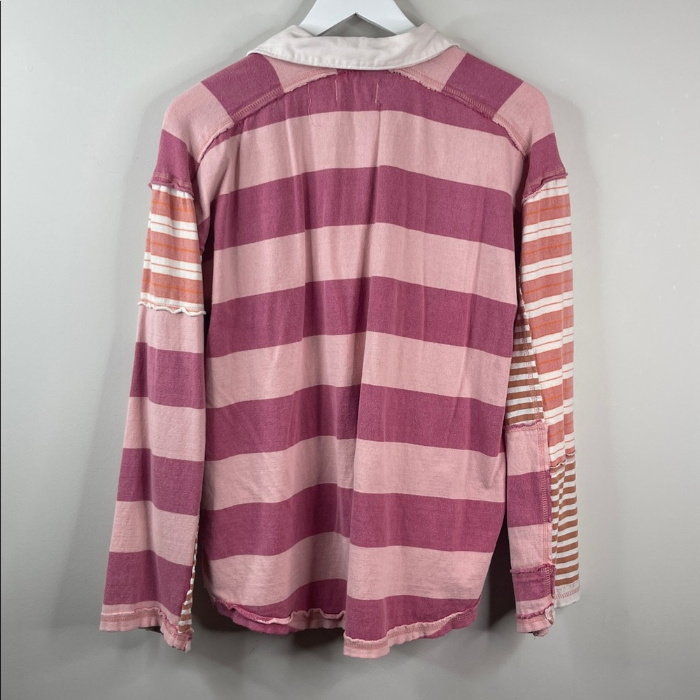 Free People Aster Stripe Tee in Farm Combo Size Small - Picture 7 of 7
